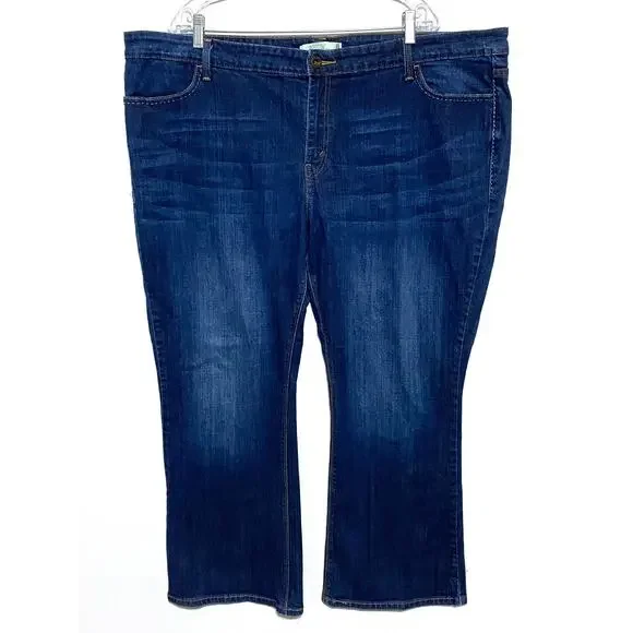 Levis Bootcut 590 Jeans Women 24S Flap Pockets Classic Western 25x28.5 Dark Wash - Picture 2 of 8